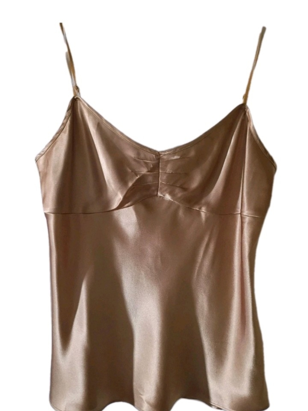 Apostrophe Satin Camisole in Champagne Tan